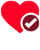 Heart with checkmark icon