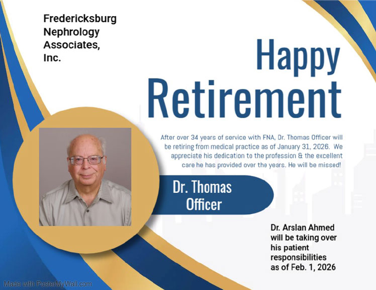 Dr. Officer Retirement announcement